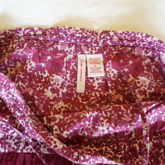 100% Cotton Flowing Boho Flowy Flowery Festival Skirt - Picture 3 of 5